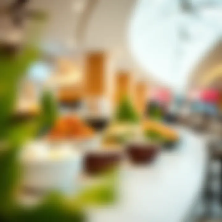 Culinary delights available at various dining options