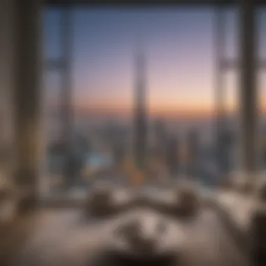 Breathtaking Skyline Views from Rentals Beautiful view of Dubai skyline from a rental property