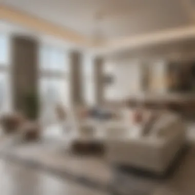 Stunning Interior of a Two-Room Apartment Modern two-room apartment interior in Dubai