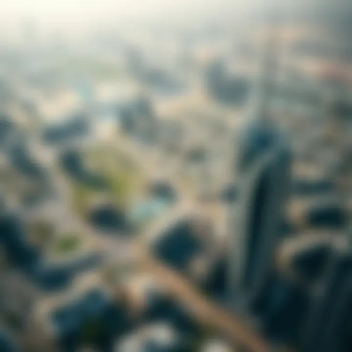 Urban Development Surrounding W Tower Aerial view of Sharjah illustrating the urban development around W Tower.