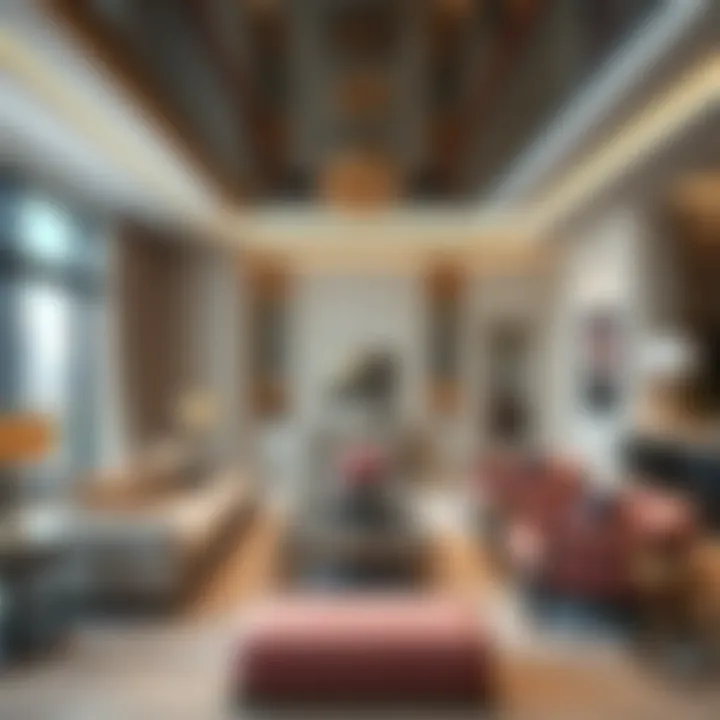 Luxurious living room interior of Floria Residence with contemporary decor