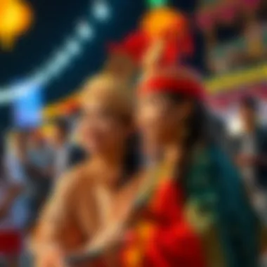 Cultural Performances at Global Village Family enjoying cultural performances at Global Village