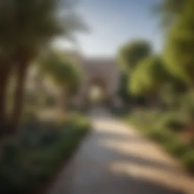 Serenity at Hadiqat Al Tawaar Visitors enjoying the serene paths and tranquil environment of the garden.