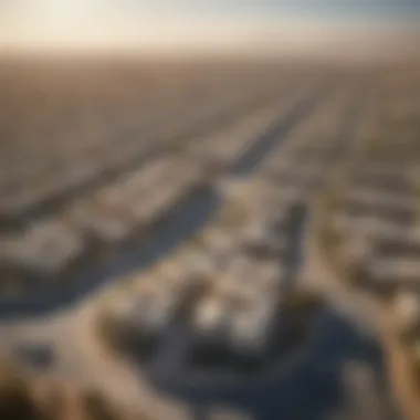 Aerial view of Halwan suburb showcasing its layout and surrounding areas