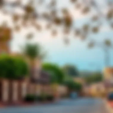 Neighborhood Around Jumeirah Garden Building 3 Scenic neighborhood surrounding Jumeirah Garden Building 3