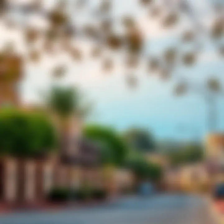 Neighborhood Around Jumeirah Garden Building 3 Scenic neighborhood surrounding Jumeirah Garden Building 3