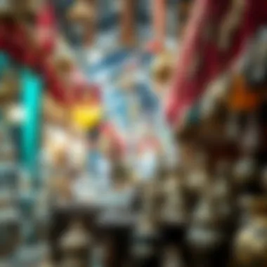 Cultural Treasures in Karama Market Cultural artifacts and souvenirs available for purchase