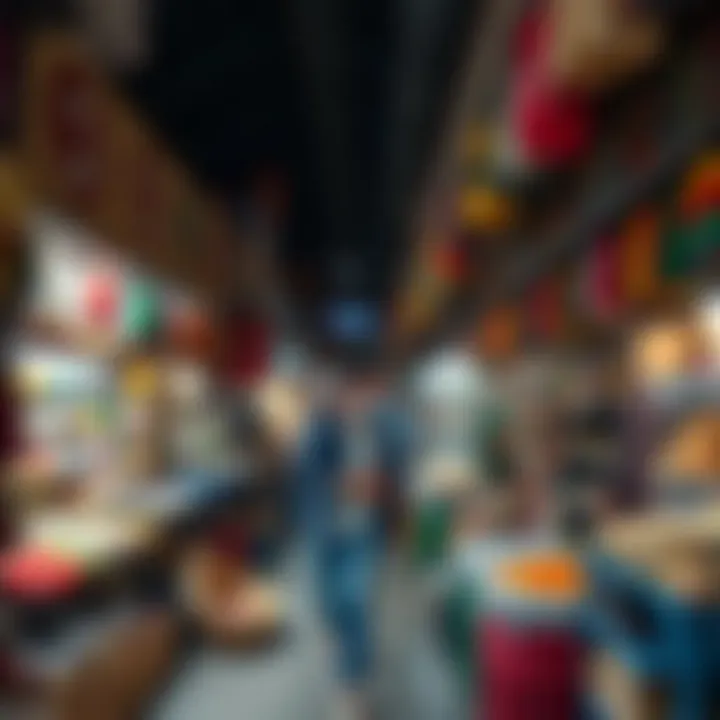 Colorful Stalls at Karama Market Vibrant market stalls showcasing diverse products