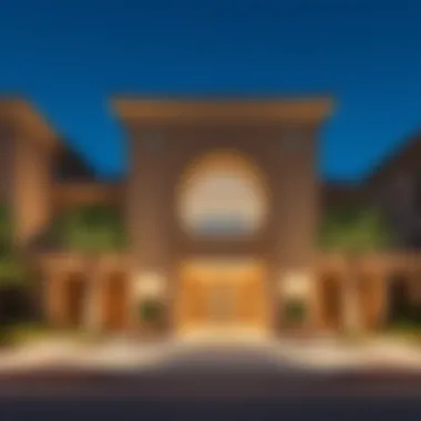 Architectural Elegance of the Entrance The elegantly designed entrance of Maimoon Gardens highlighting its architectural uniqueness.