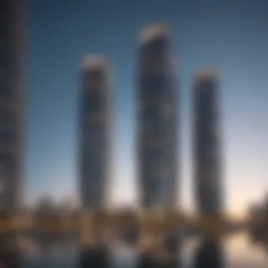 Architectural Excellence of Marina Towers A stunning view of Marina Towers showcasing its unique architectural design