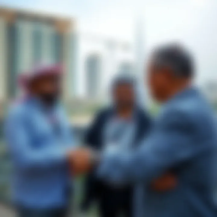 Investors discussing opportunities related to Marwa Heights