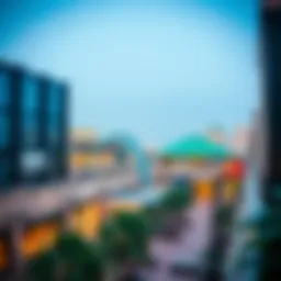 A panoramic view of Mirdif Avenue Mall showcasing its modern architecture