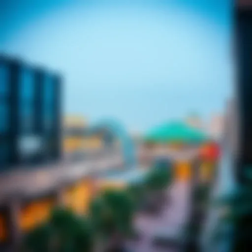 A panoramic view of Mirdif Avenue Mall showcasing its modern architecture