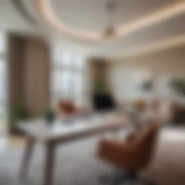 Flexible Workspaces in Daily Room Rentals Business professional using laptop in a rental room