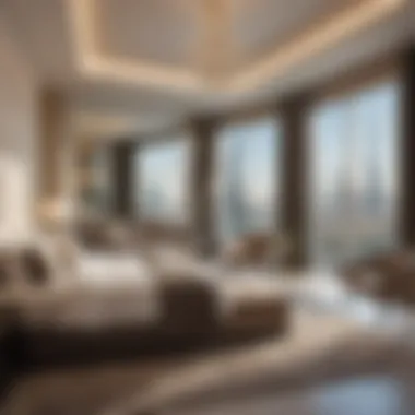 Modern Luxury Accommodation in Dubai Luxurious hotel room in Dubai showcasing modern design