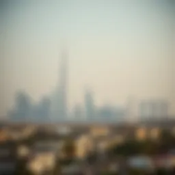 Dubai skyline with real estate focus