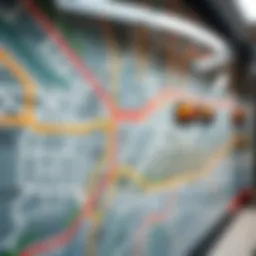 Map of Dubai Metro highlighting new routes and stations