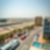 Overview of Mawaqif Parking Zones Aerial view of Mawaqif parking zones in Dubai