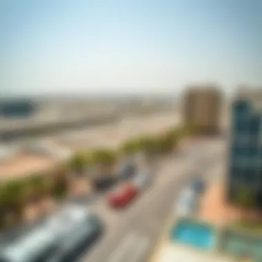 Overview of Mawaqif Parking Zones Aerial view of Mawaqif parking zones in Dubai