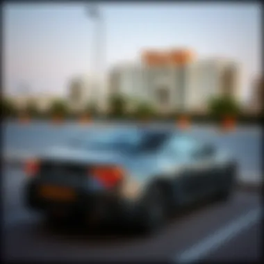 Car Parked in Mawaqif Space A car parked in a Mawaqif parking space