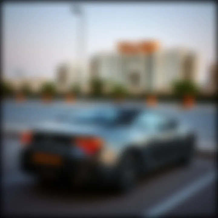 Car Parked in Mawaqif Space A car parked in a Mawaqif parking space