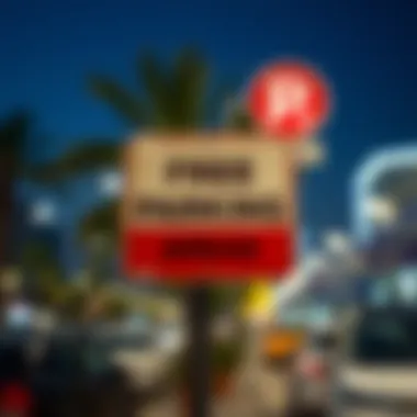 Signage for Free Parking Areas Signage indicating free parking areas in Dubai