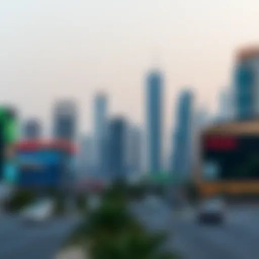 Dubai skyline with financial institutions