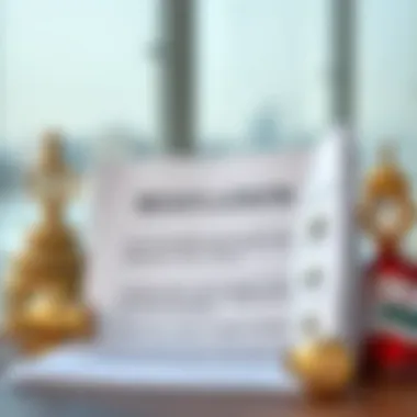 Understanding Cultural Sensitivity in Resignation Cultural symbols of Dubai surrounding a document