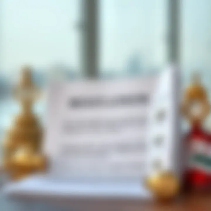 Understanding Cultural Sensitivity in Resignation Cultural symbols of Dubai surrounding a document