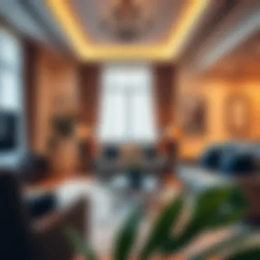 Elegant interior design of a modern apartment, showcasing stylish furnishing and décor