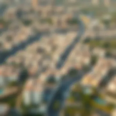 Aerial view of Al Warqa showcasing neighborhood layout