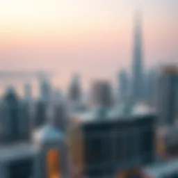 Aerial view of Dubai skyline showcasing luxury properties