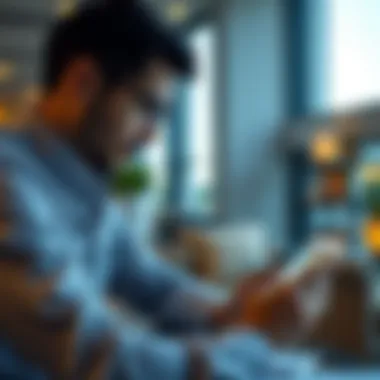 Investor reviewing property listings on a digital device