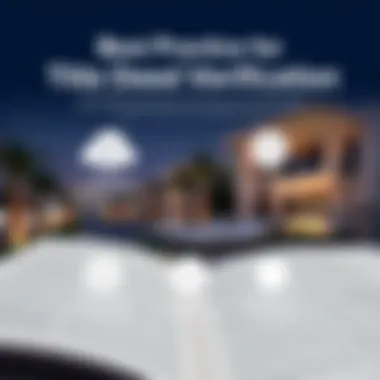 An infographic highlighting best practices in title deed verification