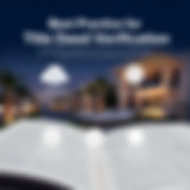 An infographic highlighting best practices in title deed verification