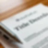 A detailed view of a title deed document in Dubai