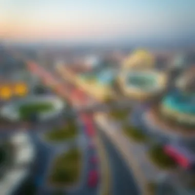 Major roads leading to Oasis Mall highlighted in a map