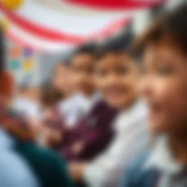 A vibrant school event showcasing cultural diversity