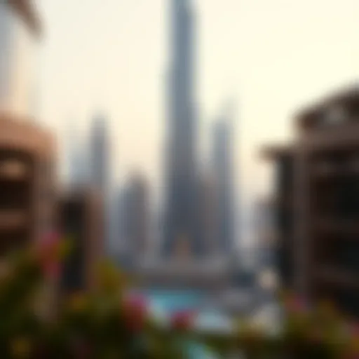 Luxury Architecture of Burj Khalifa Apartments Spectacular view of Burj Khalifa apartments showcasing luxurious architecture