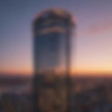 Polaris Tower at Dusk Stunning view of Polaris Tower at sunset