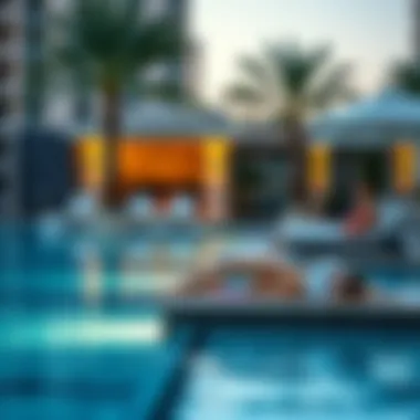 Private Poolside Serenity in Dubai Serene private poolside setting in a luxury hotel