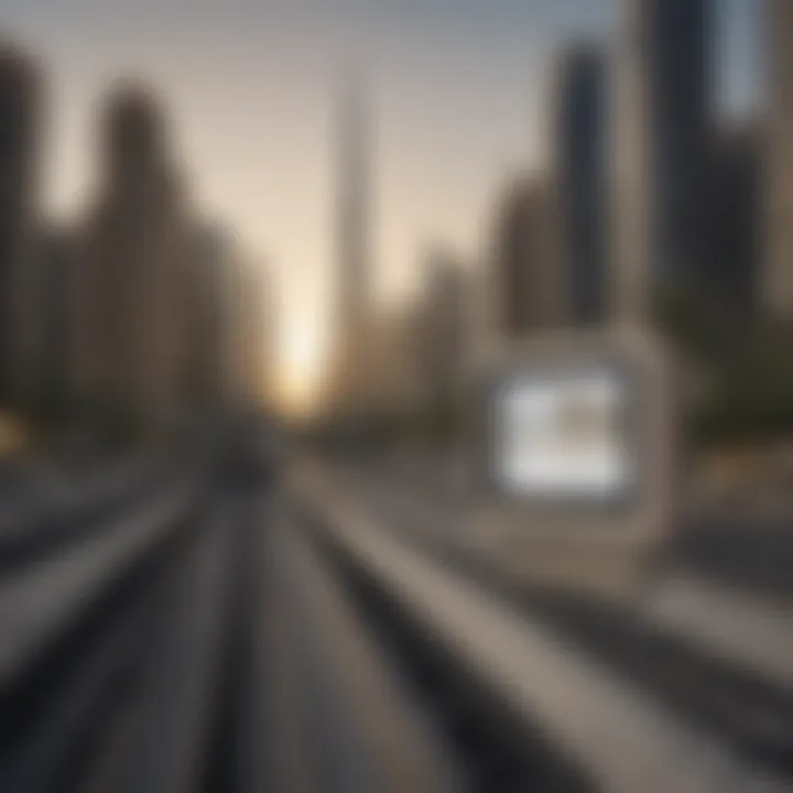 A graph illustrating the correlation between metro accessibility and property values in Dubai.