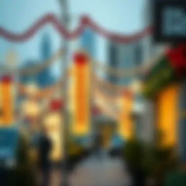 Festive decorations in Dubai for national observances