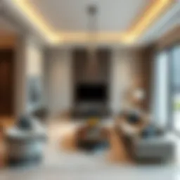 Modern apartment living room in Dubai