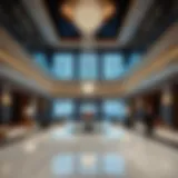 Luxurious lobby of The Ritz-Carlton, Dubai International Financial Centre