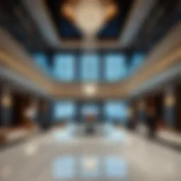 Luxurious lobby of The Ritz-Carlton, Dubai International Financial Centre