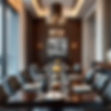 Gourmet dining area at Savoy Suites