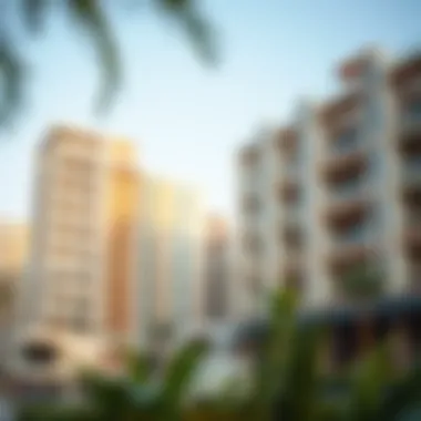 Modern residential buildings in Silicon Oasis