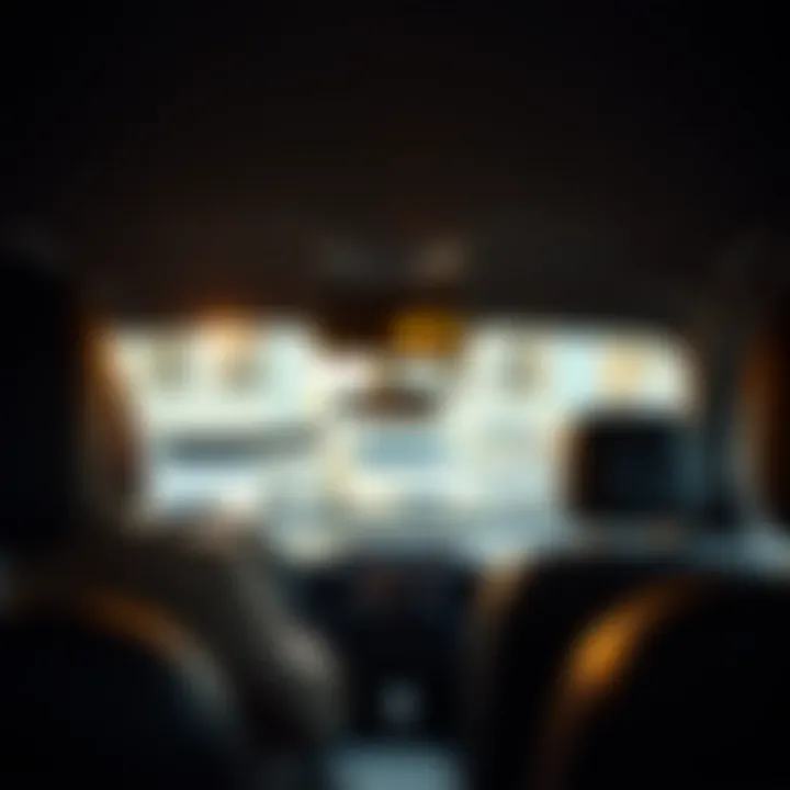 Interior View of a Dubai Taxi Interior of a Dubai taxi