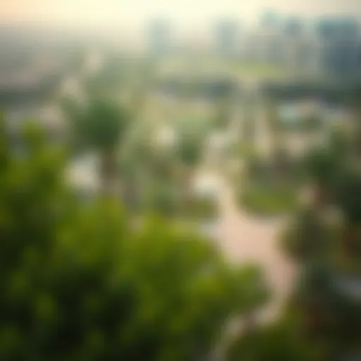 A breathtaking view of the lush greenery in حديقة الرقايب